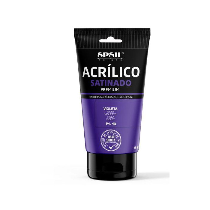 Pintura Acrílica Satinada, VIOLETA 75 ml