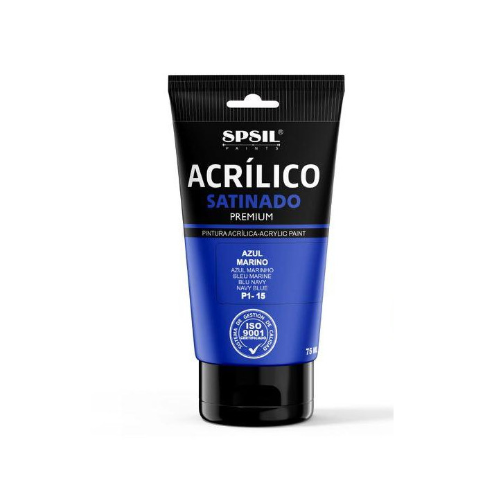 Pintura Acrílica Satinada, Azul MARINO 75ML