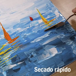 Pintura Acrílica Satinada, Azul Ceruleo 75ml