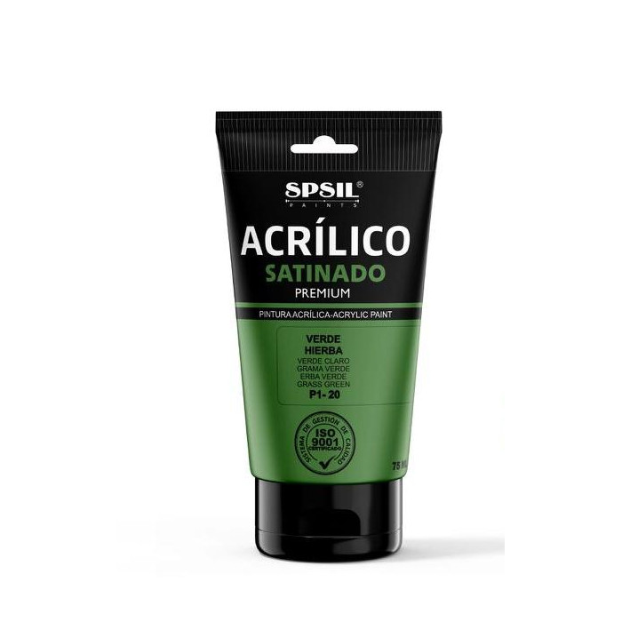 Pintura Acrílica Satinada, Verde Hierba 75ml