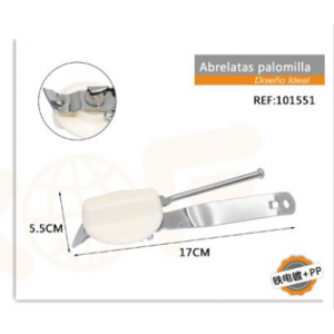 Abrelata palomilla Acero inoxidable 17cm