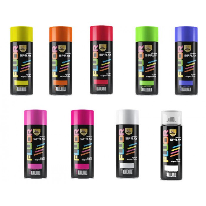 SPSIL Pintura fluorescente en spray 200ml, 9 colores