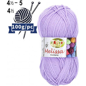 Melissa Hilo 100% Acrilico Ovillo de Lana Mediana 200m 100g para DIY Tejer y Ganchillo, Certificado OEKO-TEX Standard 100