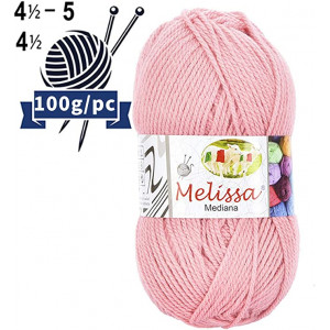 Melissa Hilo 100% Acrilico Ovillo de Lana Mediana 200m 100g para DIY Tejer y Ganchillo, Certificado OEKO-TEX Standard 100