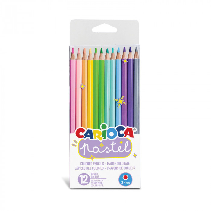 Lapices Carioca Pastel Blister De 12 Colores Surtidos