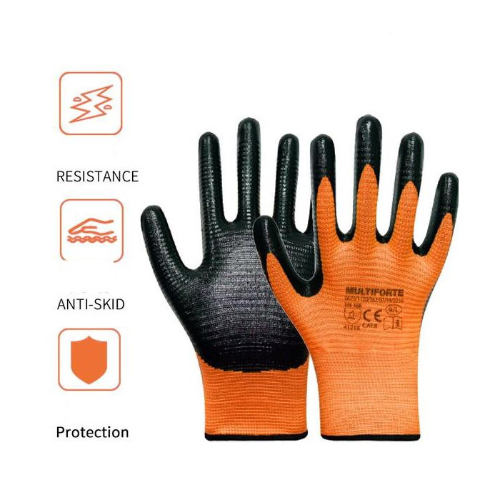 12 Pares Guantes de jardinería, protección recubierta de látex ,