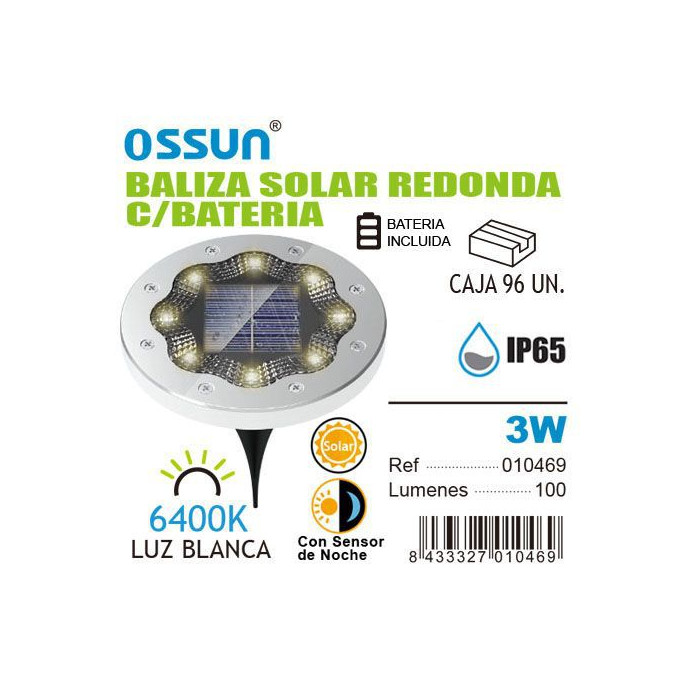 Baliza Solar LED de Suelo con Pincho 1PCS