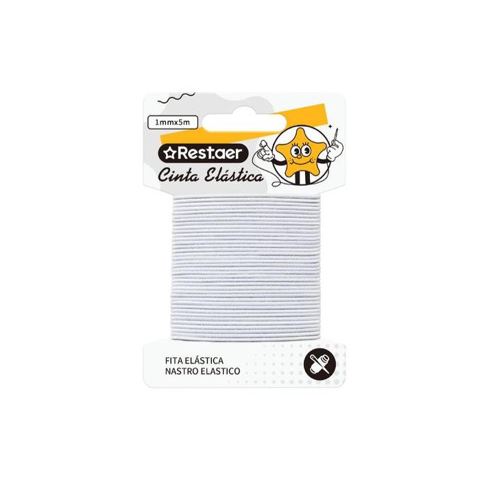 cinta elastico 1mm*5m blanco