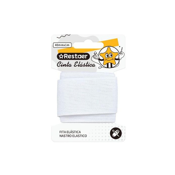 cinta elastico 40mm*1.0m blanco