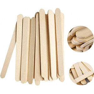 50 palillos de madera, 16 cm de largo, 1 cm de ancho, mangos de madera para manualidades