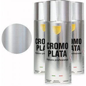 SPSIL Pintura Spray Metalizado 400ml,( Plata 8598, Paquete de 1 )para Metal / Madera / Plástico