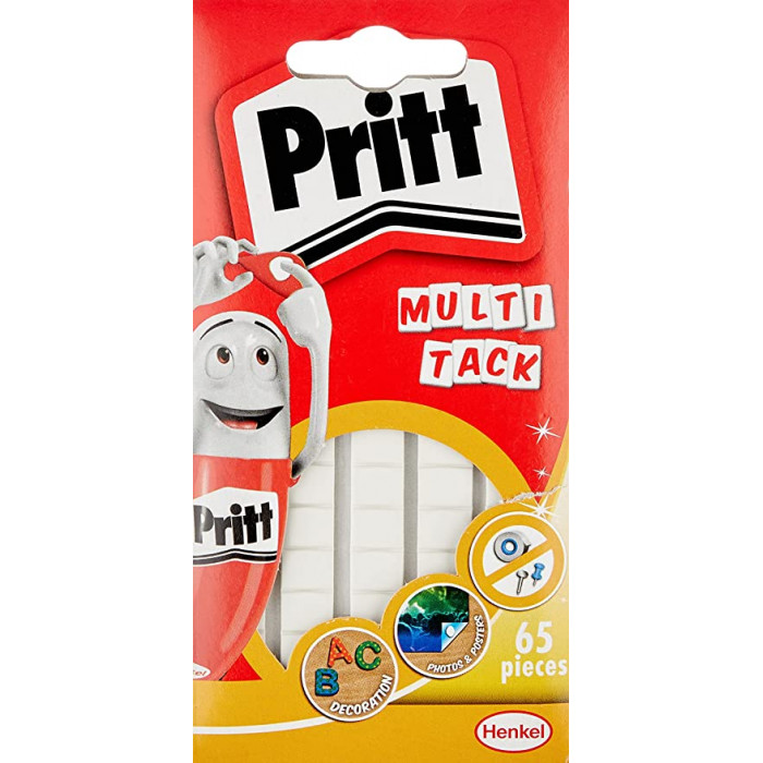 Pritt Multitack, 65 masillas adhesivas multiusos, removible y reutilizable