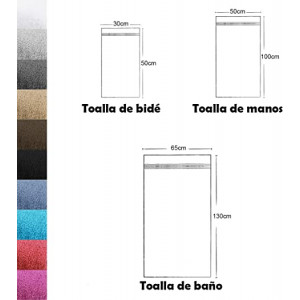 Toallas 100% Algodón de 500gsmToallas 100% Algodón de 500gsm, 65x130cm (2und Color GRIS )