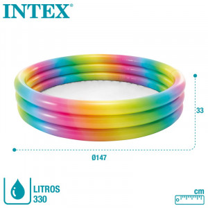 Piscina hinchable infantil INTEX multicolor  Ø147x33cm