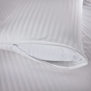 Funda Almohada cruzadillo 50% poliéster 50% algodón - (70/80/90/105/135/150cm x 45cm - Blanco) - Protector de Almohad