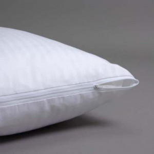 Funda de Almohada poliéster Protector de Almohada Blanco Suave y Transpirable y Lavable, con Cierre de Cremallera.