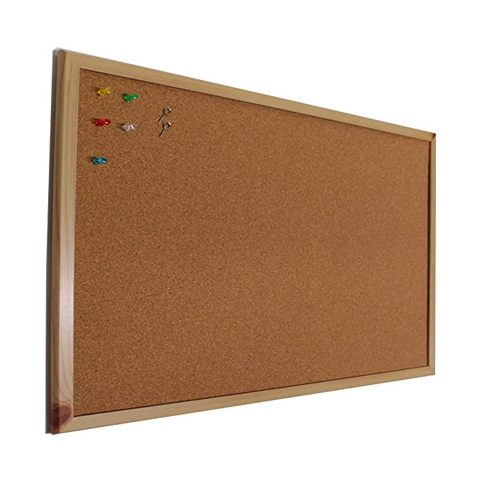 Pizarra corcho pared 40x30 - 90x60cm Tablero ideal para tablon de anuncios, fotos y notas