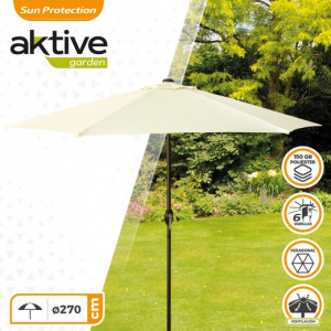 Parasol hexagonal 270 cm color crema Aktive Garden