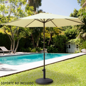 Parasol hexagonal 270 cm color crema Aktive Garden