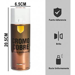 Pintura Spray Multicolor Profesional 400ml Adecuado Metal Madera y Plástico - Color Cromo (Paquete de 1)