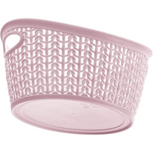 Cesta de almacenamiento de plástico,ROSA 3,3L