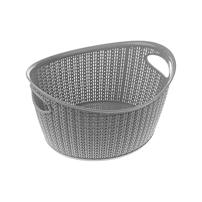 Cesta de almacenamiento de plástico,gris 3,3L