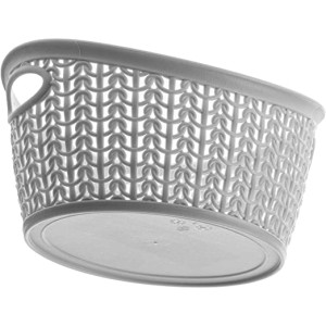 Cesta de almacenamiento de plástico,gris 3,3L