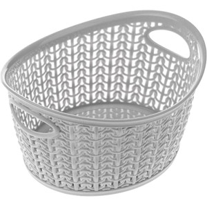 Cesta de almacenamiento de plástico,gris 3,3L